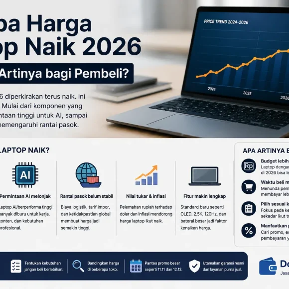 Kenapa harga laptop naik 2026 dan apa artinya bagi pembeli Kenapa harga laptop naik 2026 dan apa artinya bagi pembeli