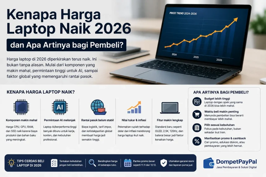 Kenapa harga laptop naik 2026 dan apa artinya bagi pembeli Kenapa harga laptop naik 2026 dan apa artinya bagi pembeli