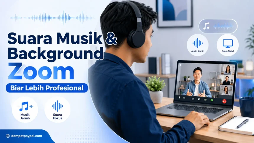 Memutar musik di Zoom agar suara dan background lebih profesional
